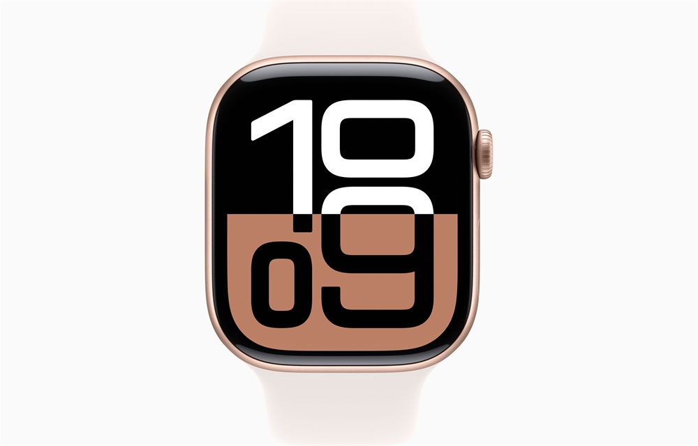 Apple Watch S10 GPS (46mm) rozéarany alumínium tok, lágy rózsaszín sportszíj (S/M) okosóra