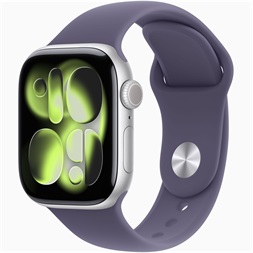 Apple Watch S11 Cellular (42mm) ezüst alumínium tok, ködös lila M/L sportszíjas okosóra