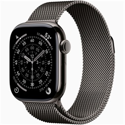 Apple Watch S11 Cellular (42mm) palaszürke titánium tok, palaszürke milánói szíjas okosóra