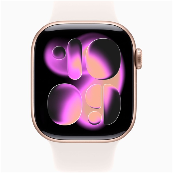 Apple Watch S11 Cellular (42mm) rózsaarany alumínium tok, lágy rózsaszín M/L sportszíjas okosóra