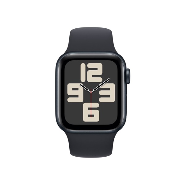 Apple Watch SE2 v2 GPS (40mm) éjfekete alumínium tok , éjfekete sport szíj (M/L) okosóra (Újszerű)