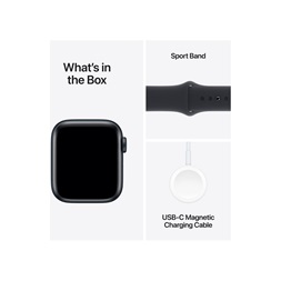 Apple Watch SE2 v2 GPS (40mm) éjfekete alumínium tok , éjfekete sport szíj (M/L) okosóra (Újszerű)