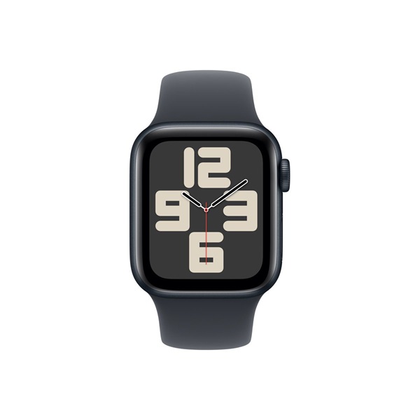 Apple Watch SE2 v3 Cellular (40mm) éjfekete alumínium tok, éjfekete sportszíj (S/M) okosóra