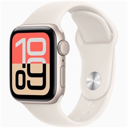 Apple Watch SE3 GPS-es (40mm) csillagfény alumínium tok, csillagfény M/L sportszíjas okosóra