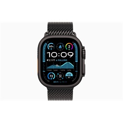 Apple Watch Ultra2 v2 Cellular (49mm) fekete titán tok, fekete Titán milánói szíj (M) okosóra