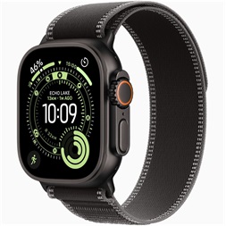 Apple Watch Ultra 3 Cellular (49mm) fekete titánium tok, fekete M/L terep pánt okosóra