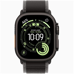 Apple Watch Ultra 3 Cellular (49mm) fekete titánium tok, fekete M/L terep pánt okosóra