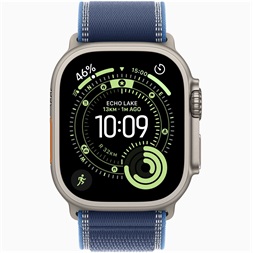 Apple Watch Ultra 3 Cellular (49mm) natúr titánium tok, kék-élénkkék M/L terep pánt okosóra