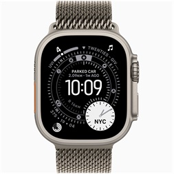 Apple Watch Ultra 3 Cellular (49mm) natúr titánium tok, natúr titánium S milánói szíjas okosóra