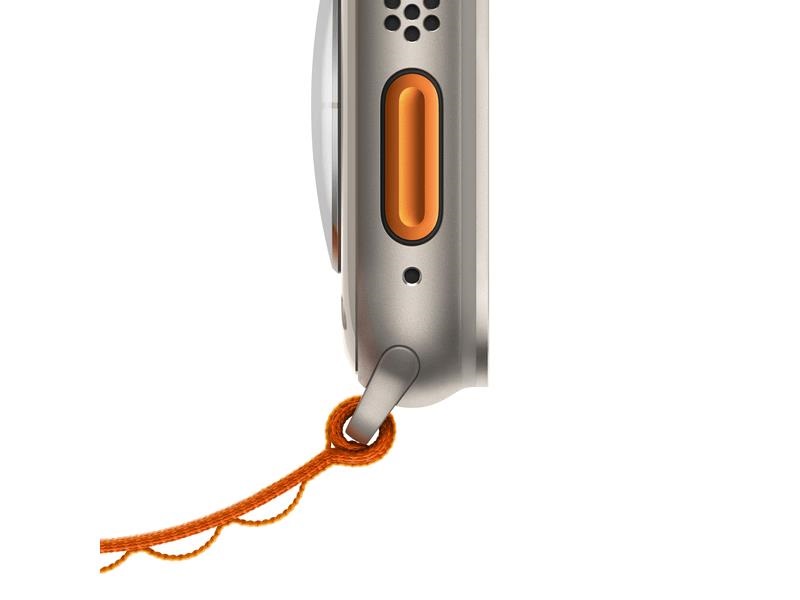 Apple Watch Ultra Cellular (49mm) ezüst titánium tok, fehér alpesi pánt (M) okosóra