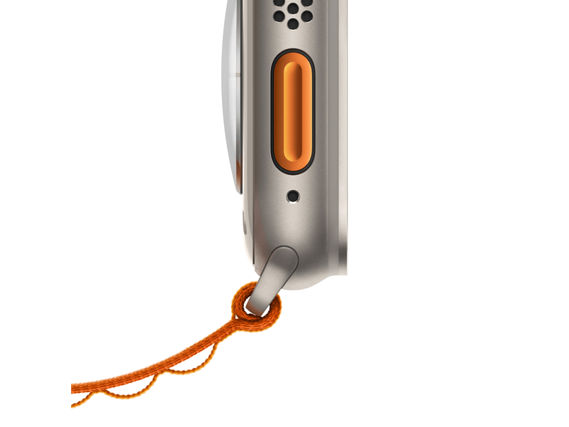 Apple Watch Ultra Cellular (49mm) ezüst titánium tok, fehér alpesi pánt (M) okosóra