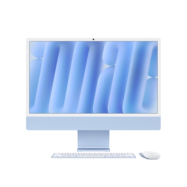 Apple iMac 24"4,5K Retina/M4 chip 10 magos CPU és GPU/24GB/512GB SSD/kék All-in-One asztali számítógép