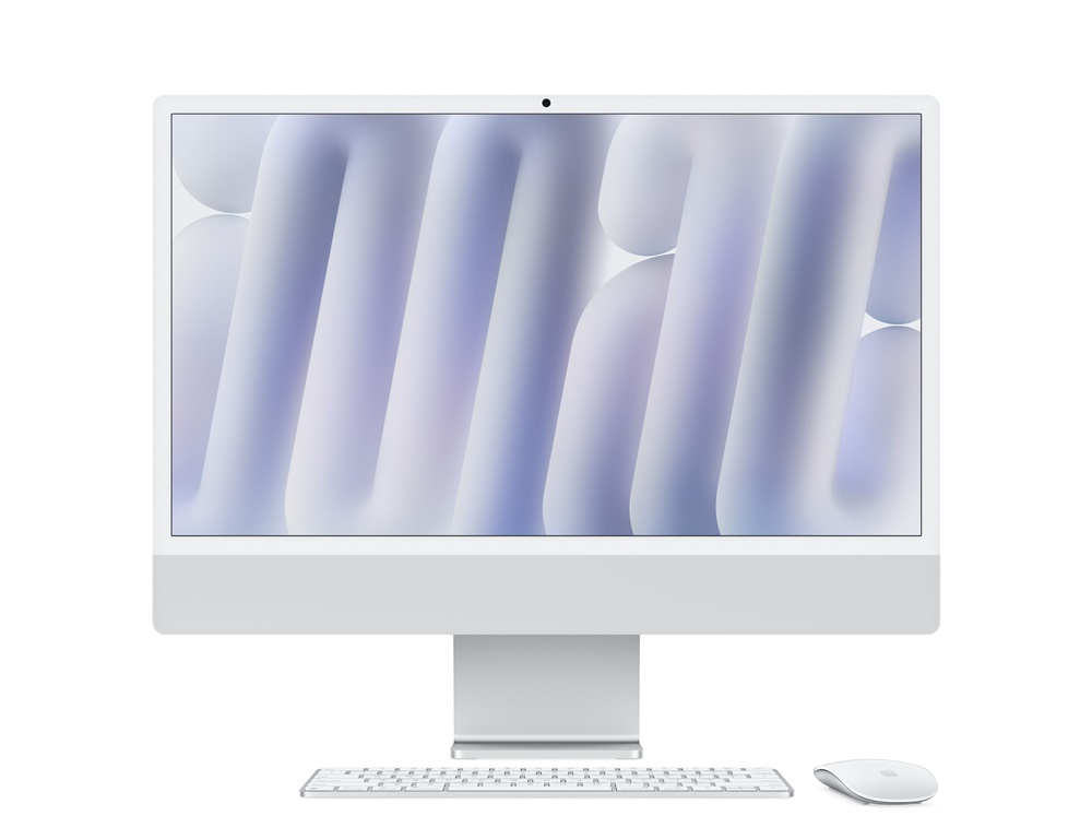 Apple iMac 24"4,5K Retina/M4 chip 8 magos CPU és GPU/16GB/256GB SSD/ezüst All-in-One asztali számítógép