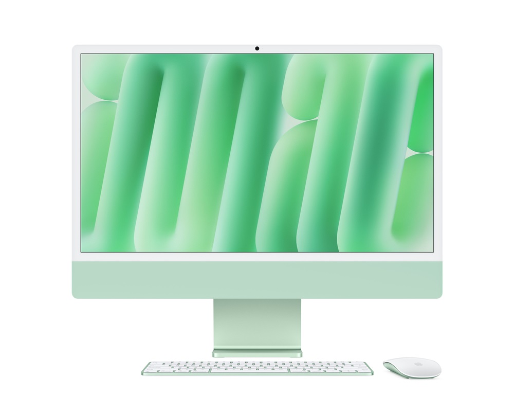Apple iMac 24"4,5K Retina/M4 chip 8 magos CPU és GPU/16GB/256GB SSD/zöld All-in-One asztali számítógép