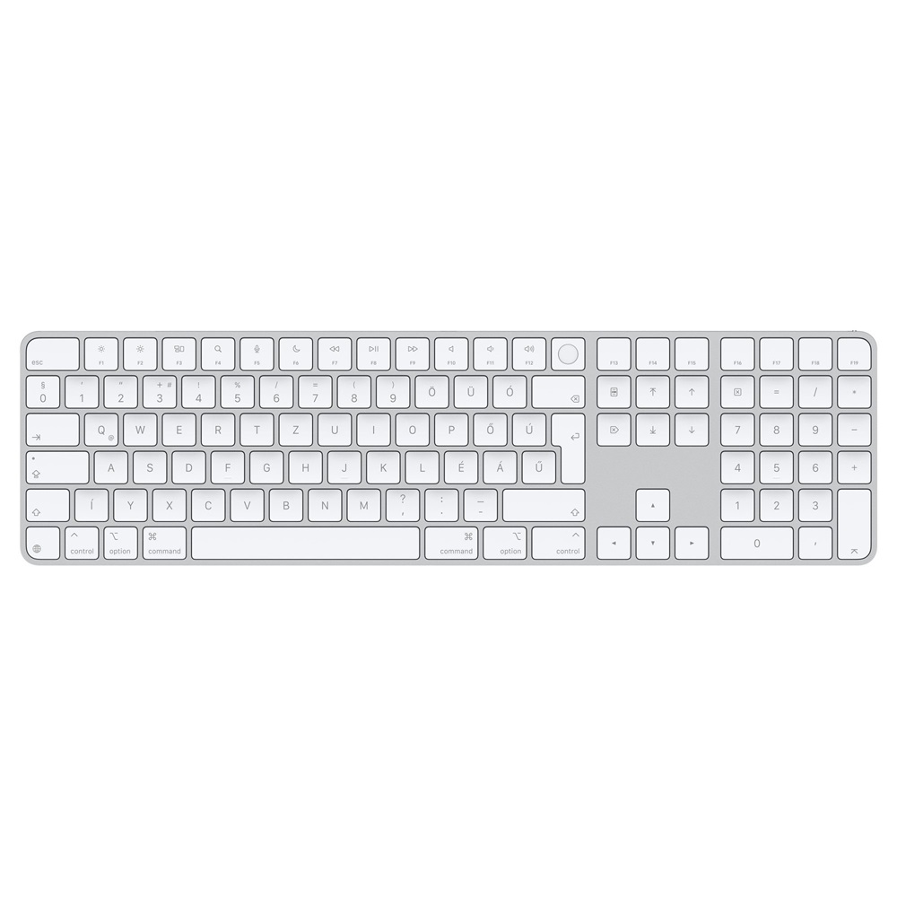 Apple mxk73mg/a Magic Keyboard (2024) Touch ID & Numpad HUN fehér billentyűzet