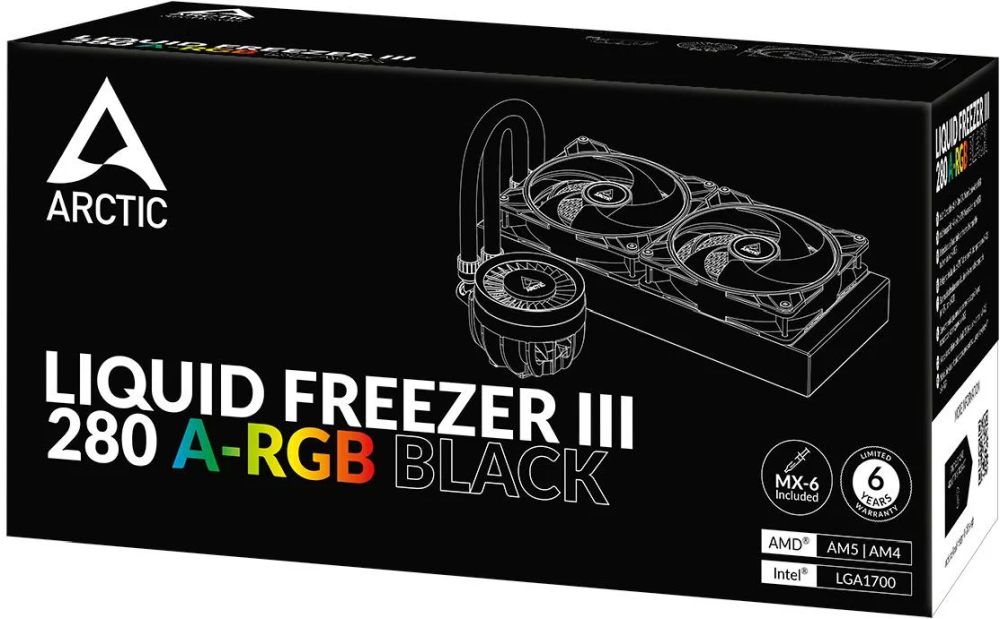 Arctic ACFRE00143A Liquid Freezer III 280 A-RGB fekete vízhűtéses processzorhűtő