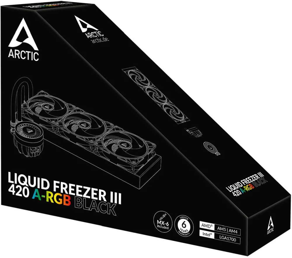 Arctic ACFRE00145A Liquid Freezer III 420 A-RGB fekete vízhűtéses processzorhűtő