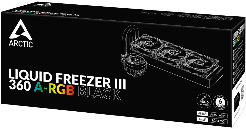 Arctic Liquid Freezer III 360 A-RGB fekete vízhűtéses processzorhűtő