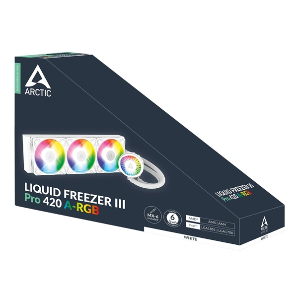 Arctic Liquid Freezer III Pro 420 A-RGB fehér vízhűtéses processzor hűtő