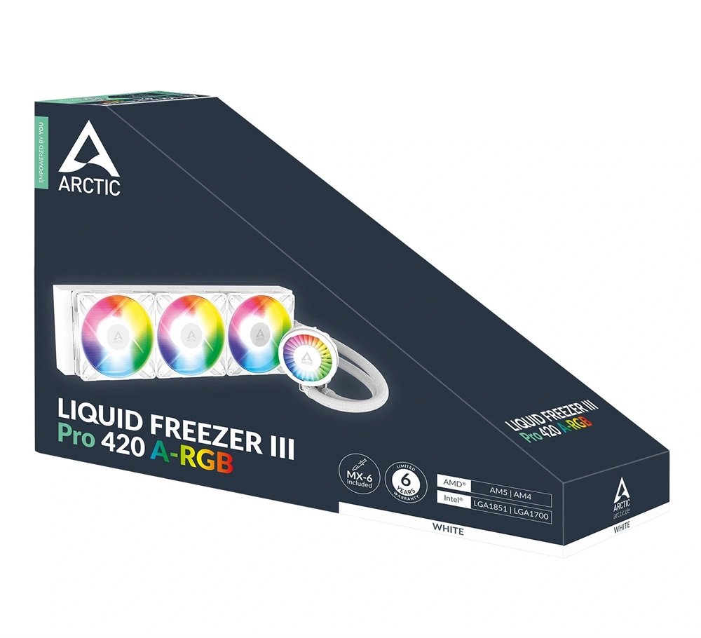 Arctic Liquid Freezer III Pro 420 A-RGB fehér vízhűtéses processzor hűtő