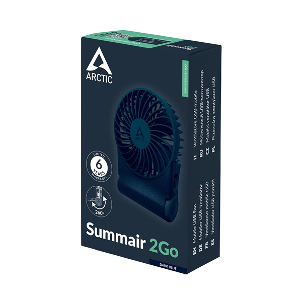 Arctic Summair 2Go 91mm sötétkék kézi akkus ventilátor
