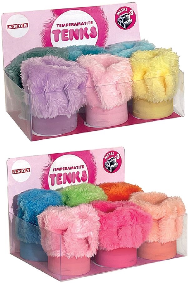 Arda Tenks Peluche 3 lyukú forgácstárolós vegyes színű hegyező