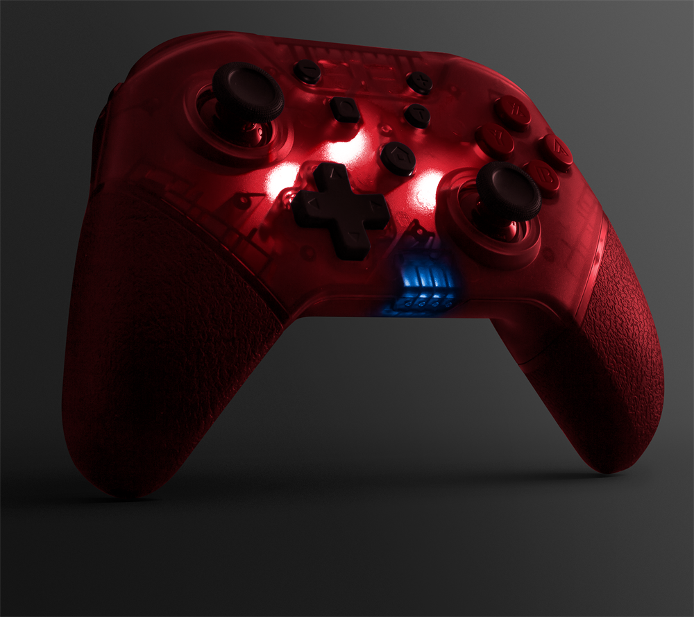 Armor3 M07467-RL NuChamp Nintendo Switch vezeték nélküli LED piros kontroller