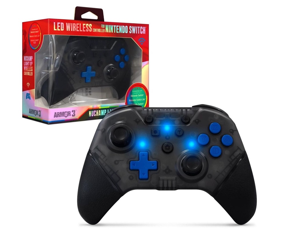 Armor3 M07467-GL NuChamp Nintendo Switch vezeték nélküli LED szürke kontroller