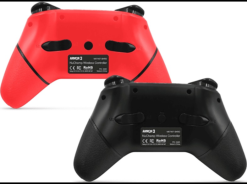 Armor3 M07467-BKRD NuChamp Nintendo Switch vezeték nélküli fekete, piros kontroller csomag (2db)