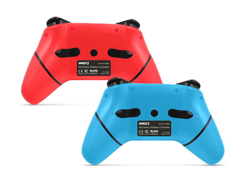 Armor3 M07467-BBRD NuChamp Nintendo Switch vezeték nélküli kék, piros kontroller csomag (2db)