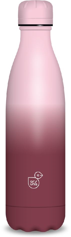 Ars Una 500ml-es Gradient burgundy-pink duplafalú fémkulacs