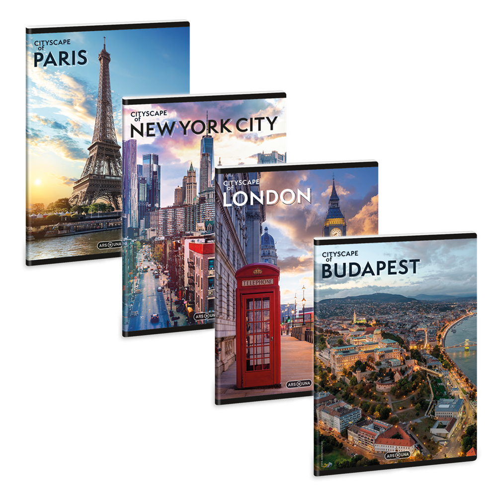 Ars Una Cityscape 25 (5482) A5 extra kapcsos vonalas füzet
