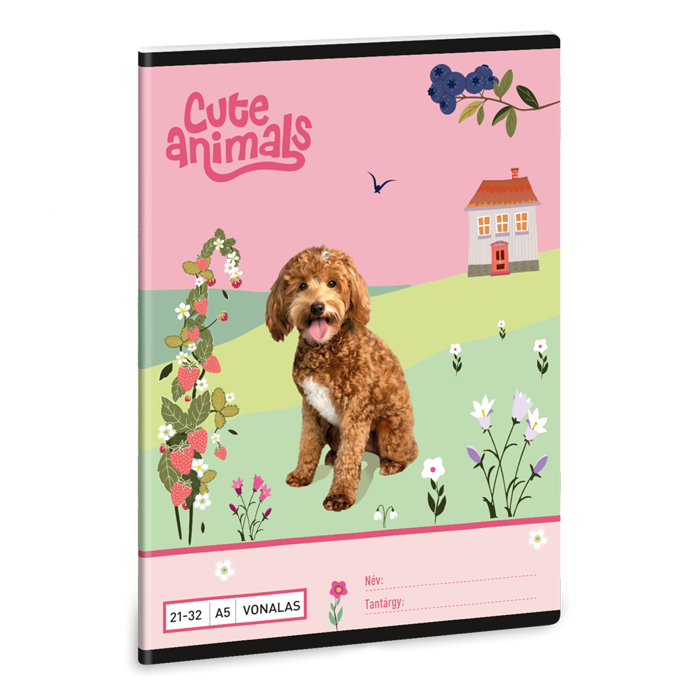 Ars Una Cute Animals Doggie 25 (5458) A5 21-32 vonalas füzet