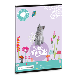 Ars Una Cute Animals-Kitten 24 (5368) A5 27-32 kockás füzet