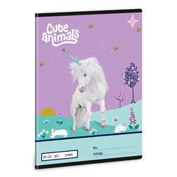 Ars Una Cute Animals Unicorn 25 (5448) A5 20-32 sima füzet