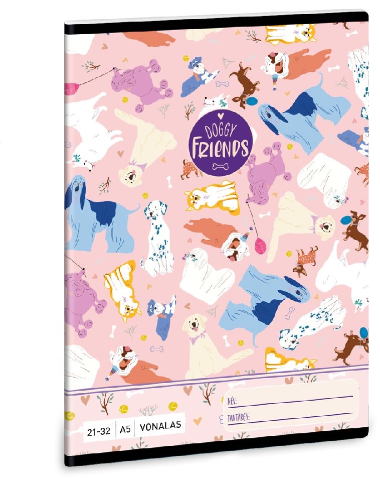 Ars Una Doggy Friends 23 (5268) A5 21-32 vonalas füzet