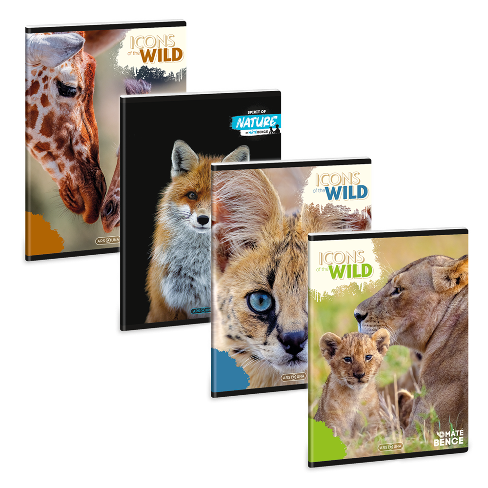 Ars Una Icons of the Wild 25 (5492) A5 extra kapcsos vonalas füzet
