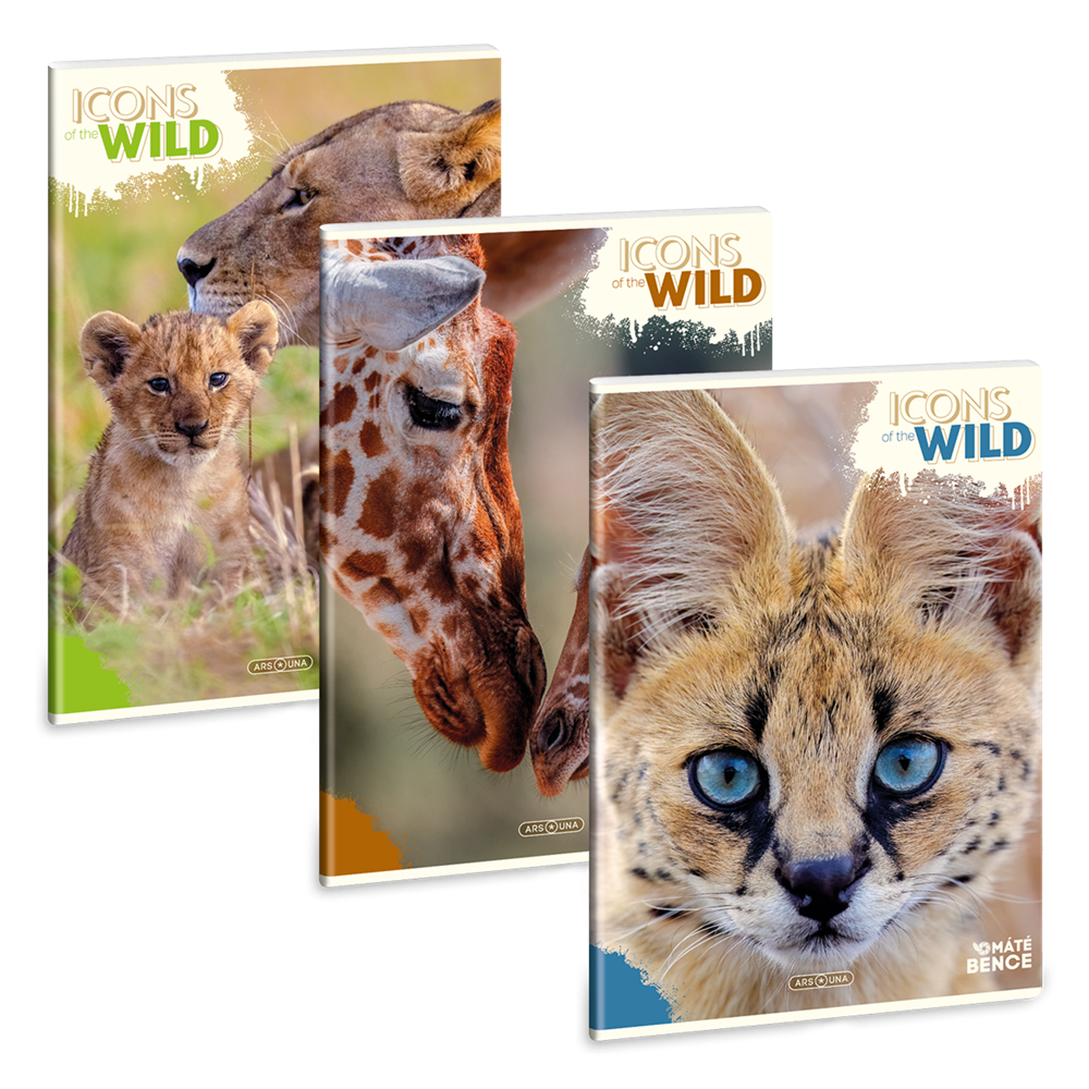 Ars Una Icons of the wild 25 (5492) A4 extra kapcsos vonalas füzet