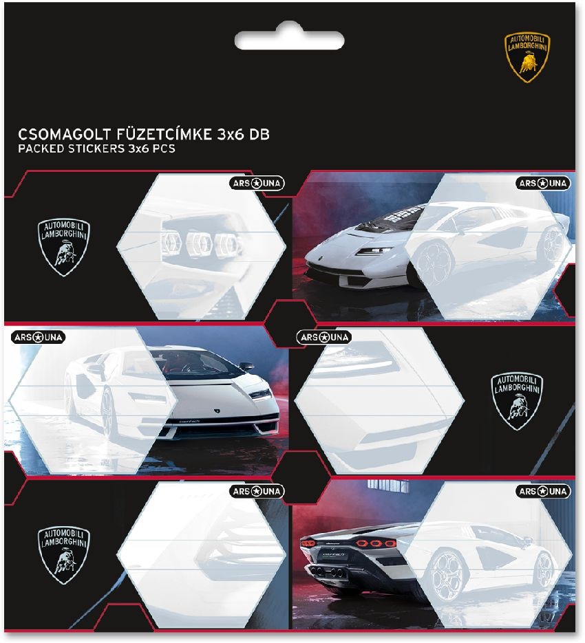 Ars Una Lamborghini 23 (5254) 3x6db füzetcímke