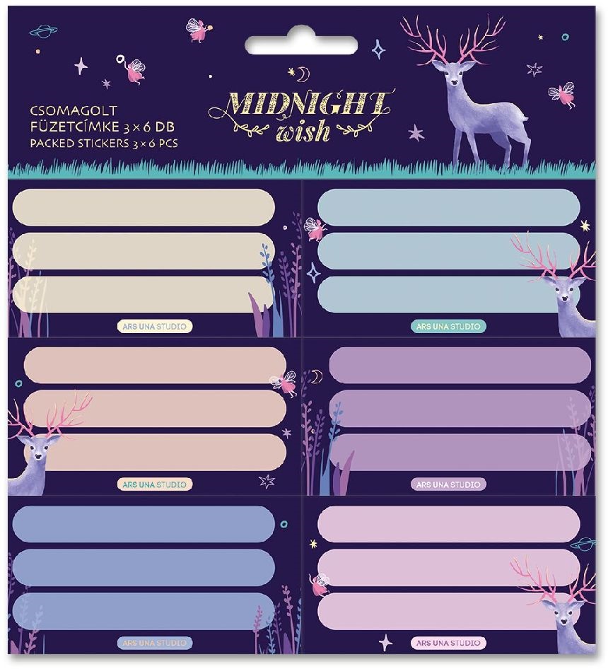 Ars Una Midnight Wish 5129 3x6db füzetcímke