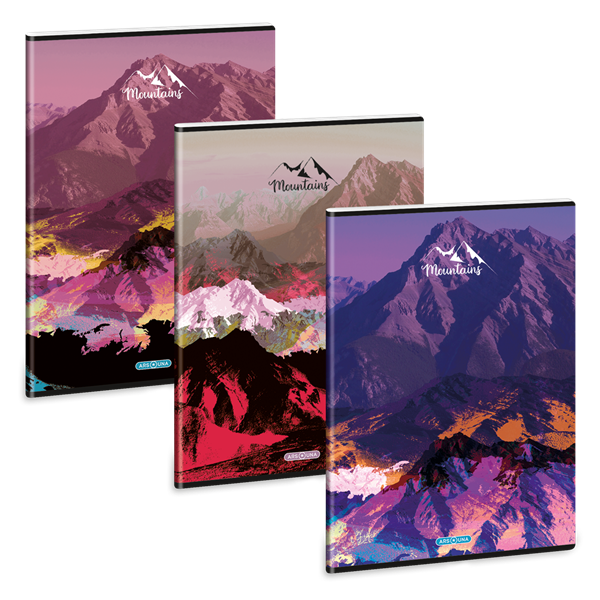 Ars Una Mountains 25 (5489) A4 extra kapcsos sima füzet