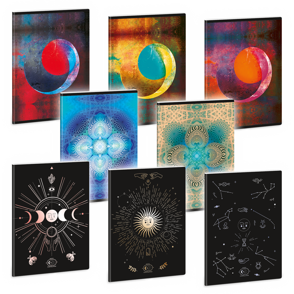 Ars Una Mystic Constellation 22 (5191) A5 extra kapcsos kockás füzet