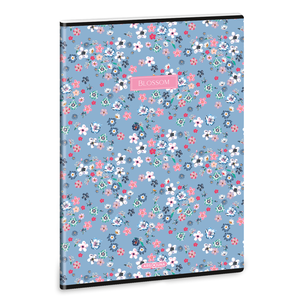 Ars Una Pearl Blossom Blue 24 (5376) A4 extra kapcsos kockás füzet