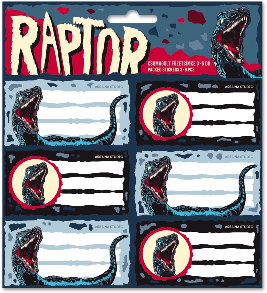 Ars Una Raptor 3x6db füzetcímke