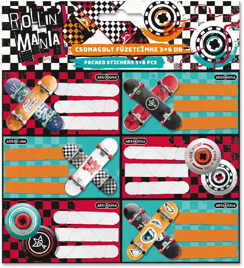 Ars Una Rollin Mania 22 (5228) 3x6db füzetcímke