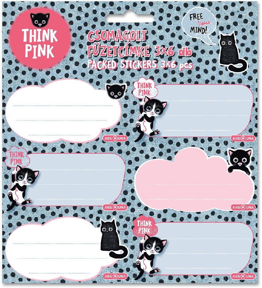 Ars Una Think-Pink 23 (5285) 3x6db füzetcímke