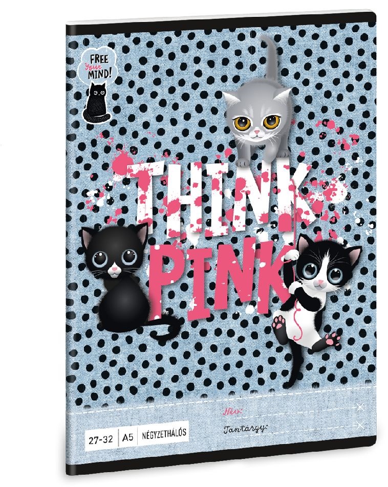 Ars Una Think-Pink 23 (5285) A5 27-32 kockás füzet