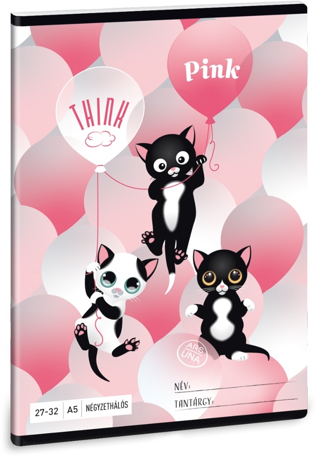 Ars Una Think-Pink A5 27-32 kockás füzet
