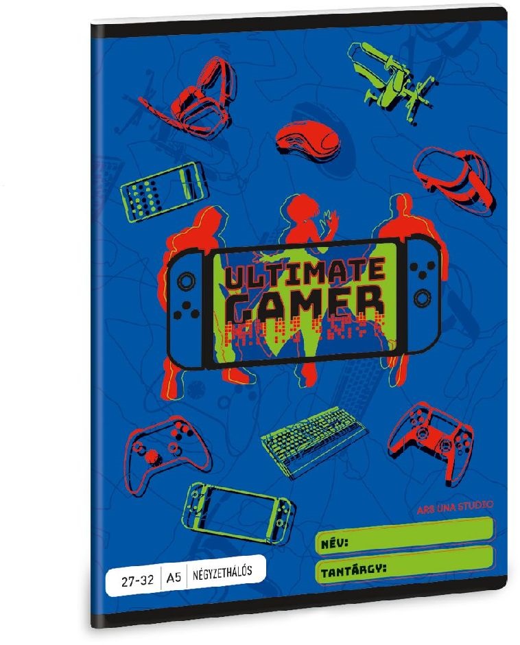 Ars Una Ultimate Gamer 5141 A5 27-32 kockás füzet