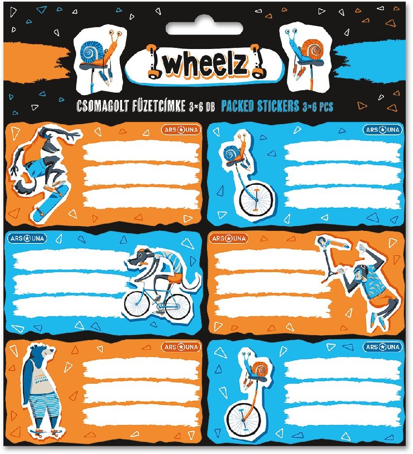 Ars Una Wheelz 23 (5262) 3x6db füzetcímke